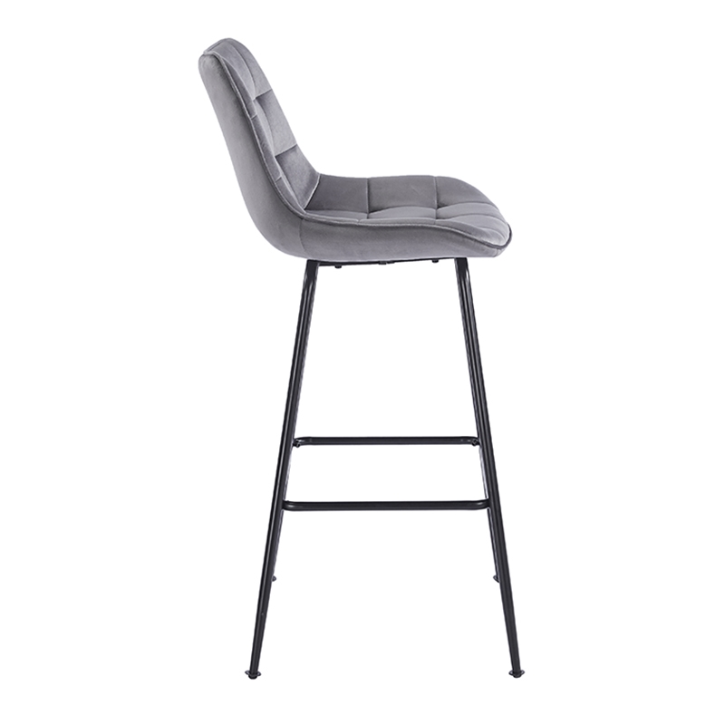 ERMINA GREY VELVET ΥΦΑΣΜΑ 75εκ. ΣΚΑΜΠΟ ΜΕΤΑΛΛΙΚΟ 49X50X75-104εκ. - Image 3