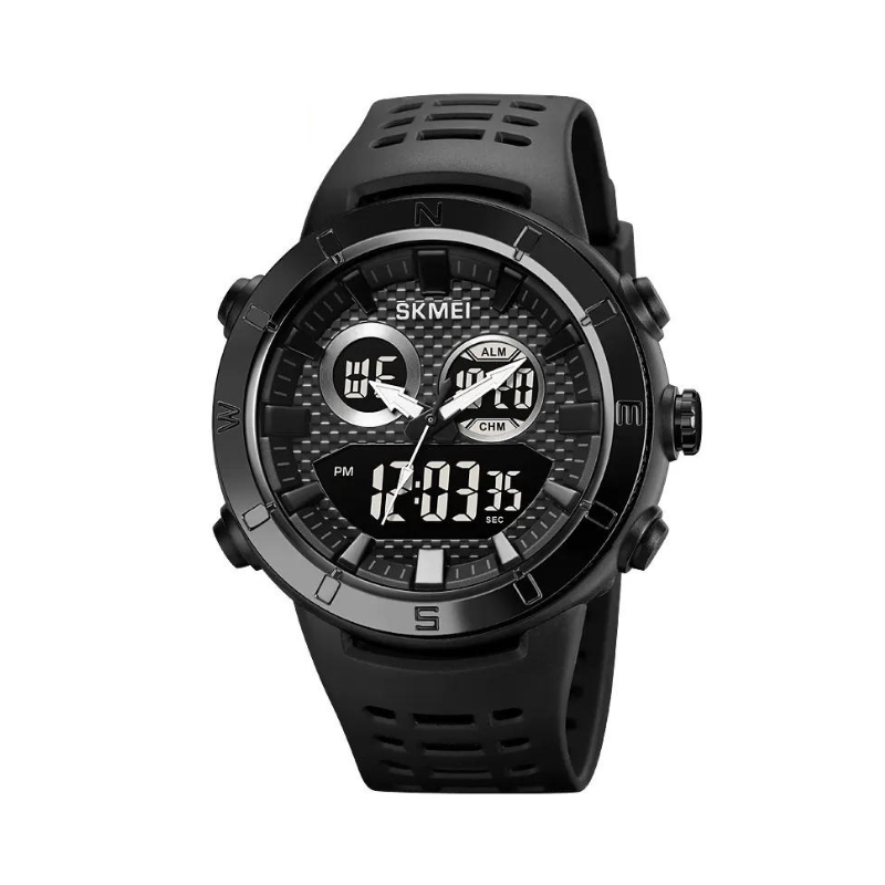 Ψηφιακό/αναλογικό ρολόι χειρός - Skmei - 2014 - Black/Black