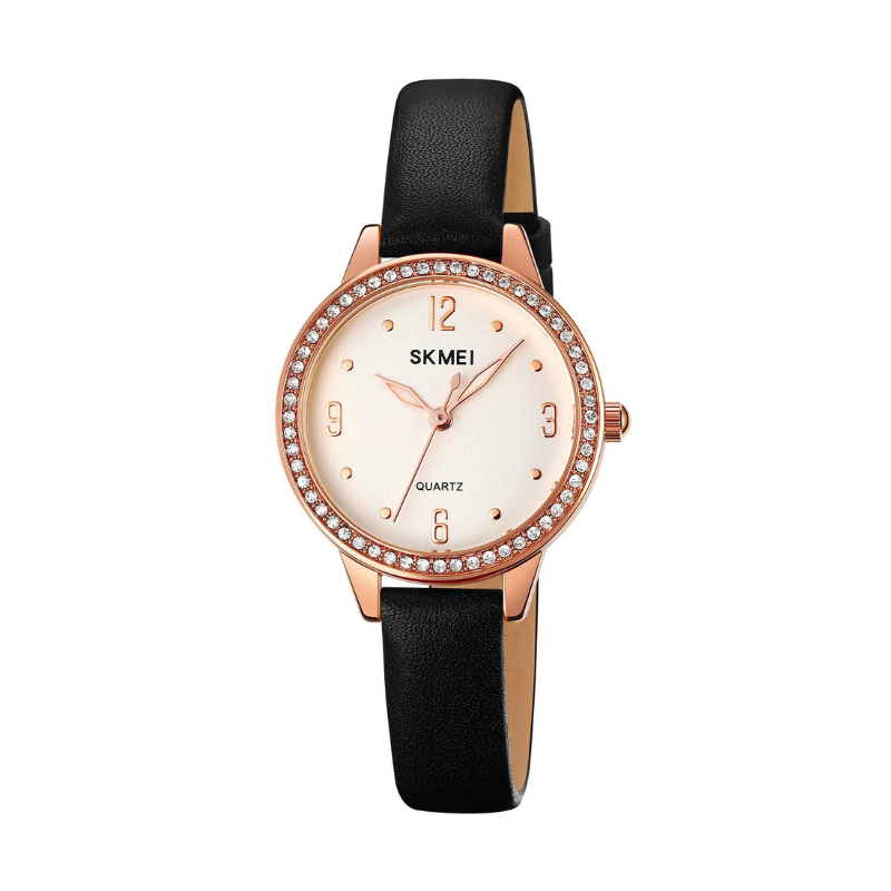 Αναλογικό ρολόι χειρός - Skmei - 2027 - Black/Rose Gold