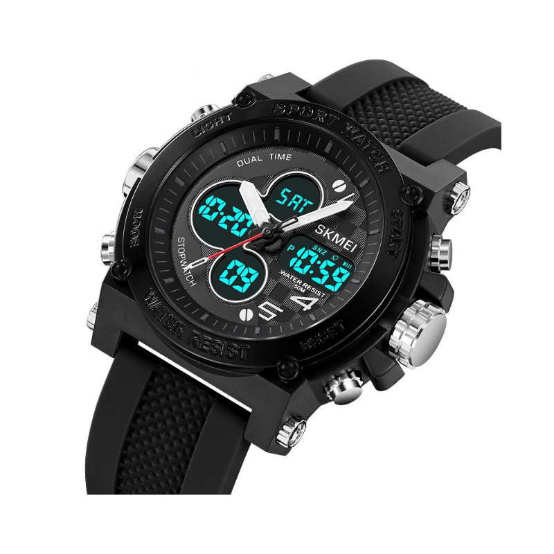 Ψηφιακό/αναλογικό ρολόι χειρός - Skmei - 2065 - Black/Black