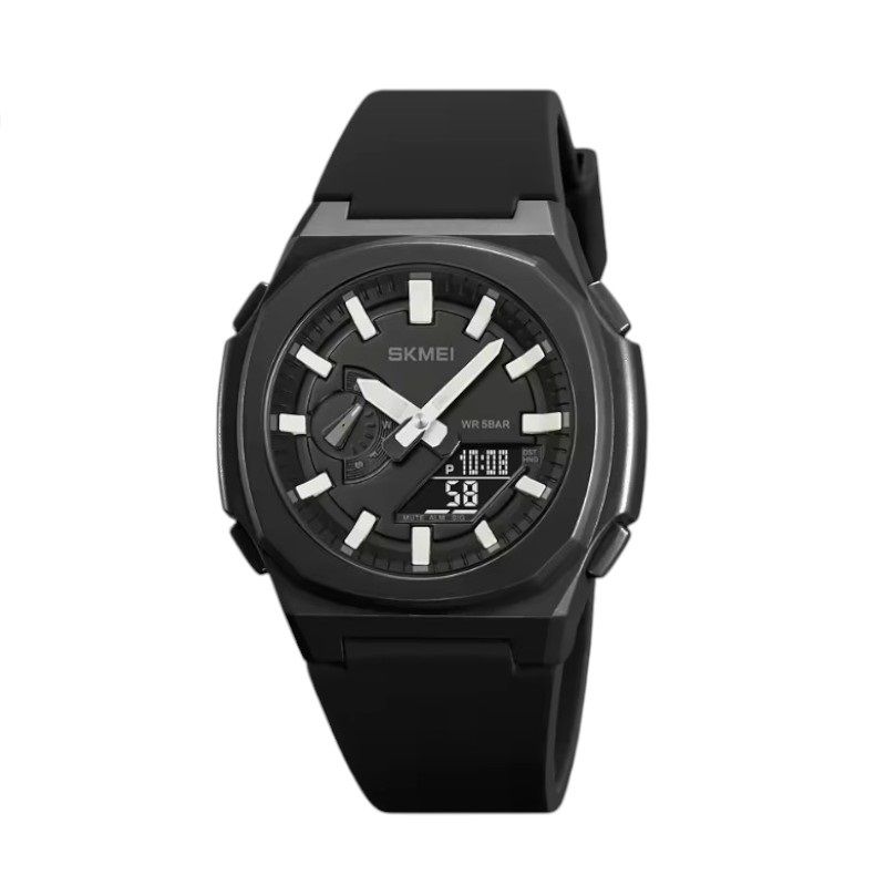 Ψηφιακό/αναλογικό ρολόι χειρός - Skmei - 2091 - White/Black screen