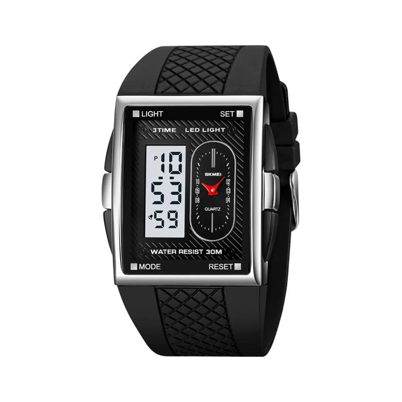 Ψηφιακό/αναλογικό ρολόι χειρός - Skmei - 2213 - Black/Silver/White