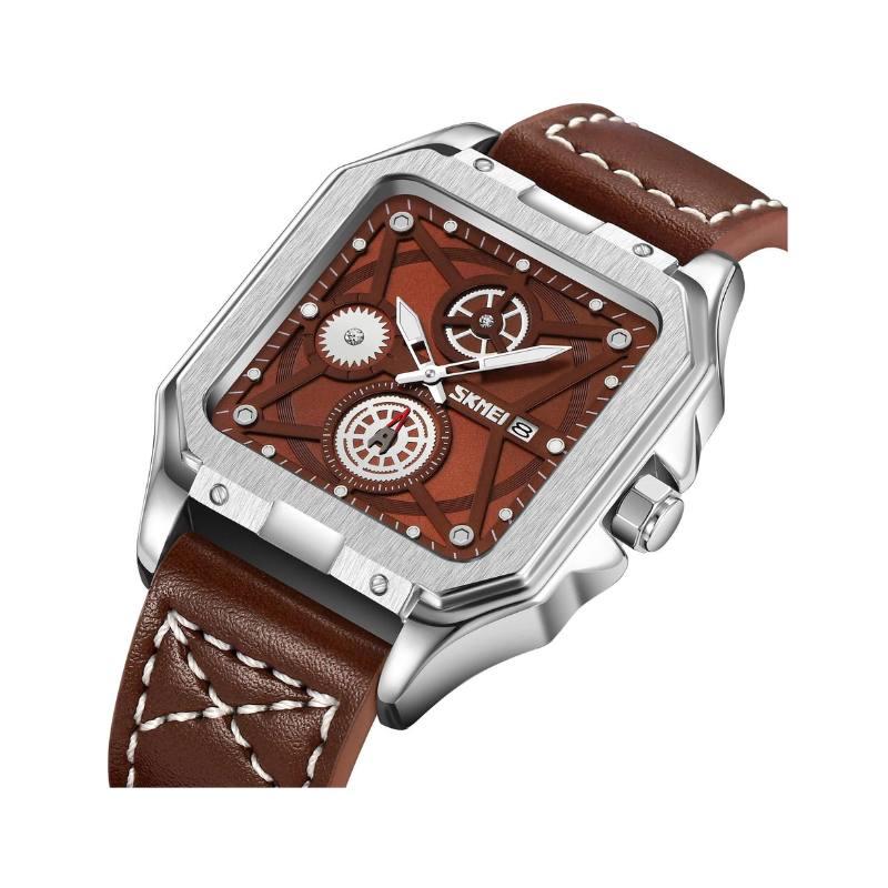Αναλογικό ρολόι χειρός - Skmei - 9330 - Brown