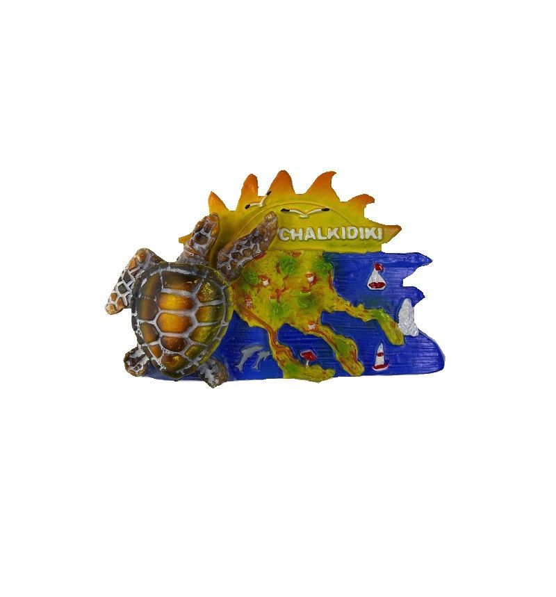 Tουριστικό μαγνητάκι Souvenir - Σετ 12pcs - Resin Magnet - Chalkidiki - 678080