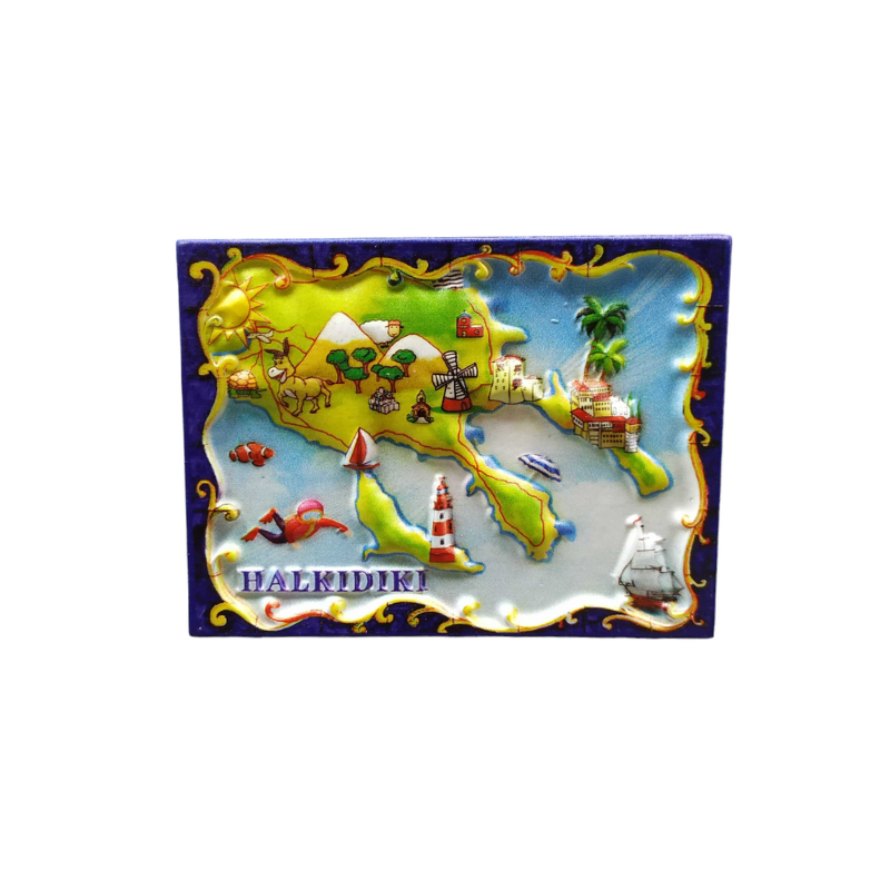 Tουριστικό μαγνητάκι Souvenir - Σετ 12pcs - Chalkidiki - 678299