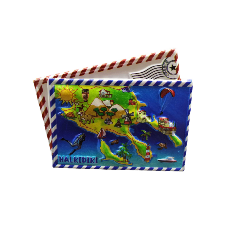 Tουριστικό μαγνητάκι Souvenir - Σετ 12pcs - Chalkidiki - 678303
