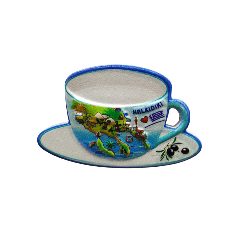 Tουριστικό μαγνητάκι Souvenir - Σετ 12pcs - Resin Magnet - Chalkidiki - 678304