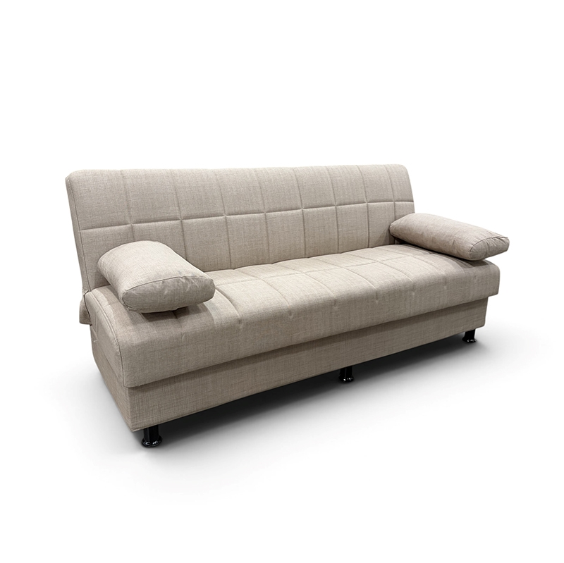 NELY LIGHT BROWN ΥΦΑΣΜΑ 3ΘΕΣΙΟΣ ΚΑΝΑΠΕΣ/ΚΡΕΒΑΤΙ ΜΕ ΑΠΟΘ.ΧΩΡΟ 190X88X82εκ.