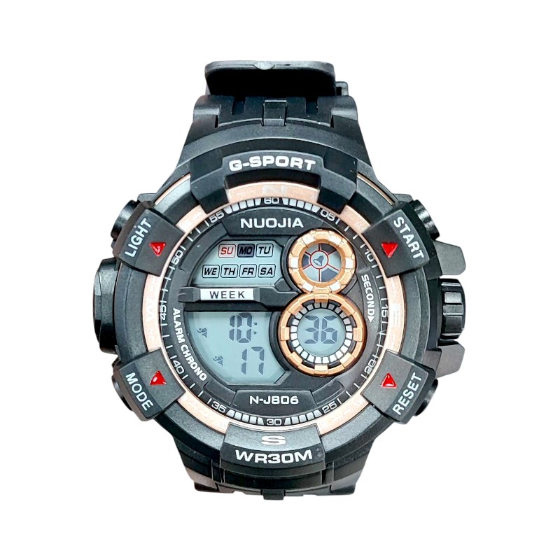 Ψηφιακό ρολόι χειρός - NJ806 - 115179 - Black/Gold