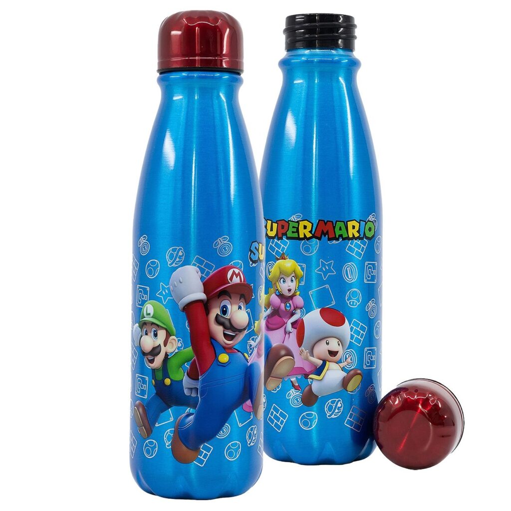 Παγούρι Αλουμινίου Super Mario 600ml 23,5x5,5cm 600ml Gim 530-75240 - 1 τεμ.