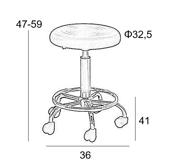 Σκαμπό Μπάρ 2τμχ Bar70 Μαύρο Pu 36x41x59εκ. - Image 2