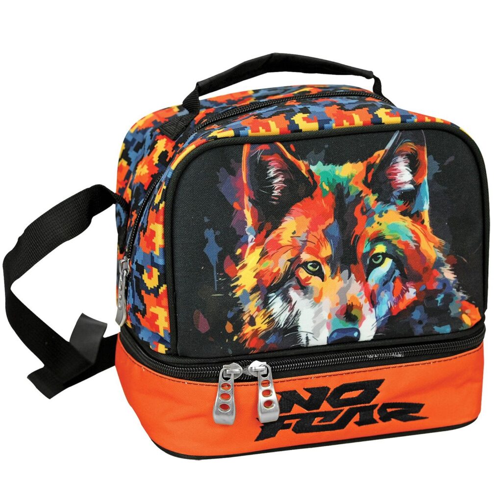 Ισοθερμικό Τσαντάκι Φαγητού no Fear Colored Wolf 21x20x15cm 5lt Gim 348-47220 - 1 τεμ.