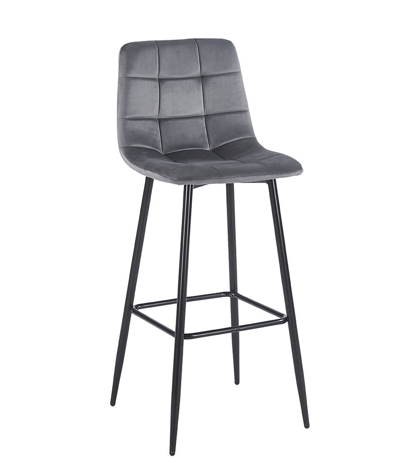 NORA GREY VELVET ΥΦΑΣΜΑ 75εκ. ΣΚΑΜΠΟ ΜΕΤΑΛΛΙΚΟ 45X42X75-110εκ.