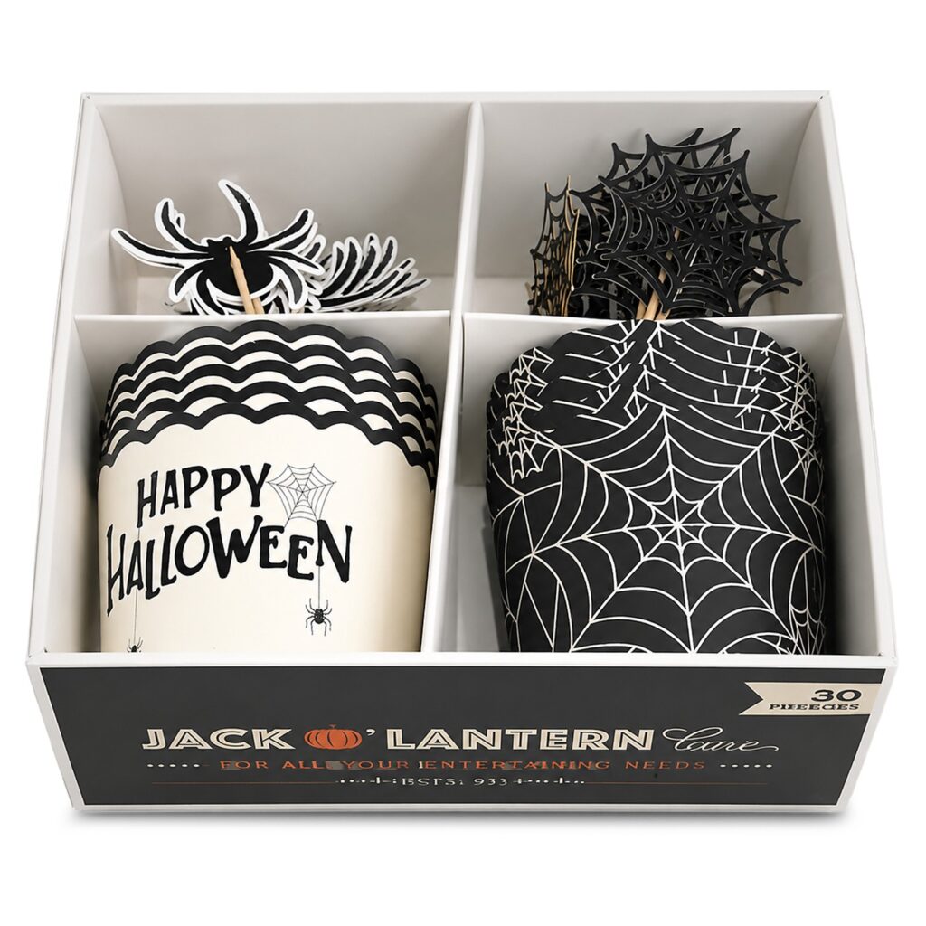 Cup Cake Halloween 10 Φορμάκια με 20 Οδοντογλιφίδες 16x15x8cm Carnavalista 232757 - 1 τεμ.